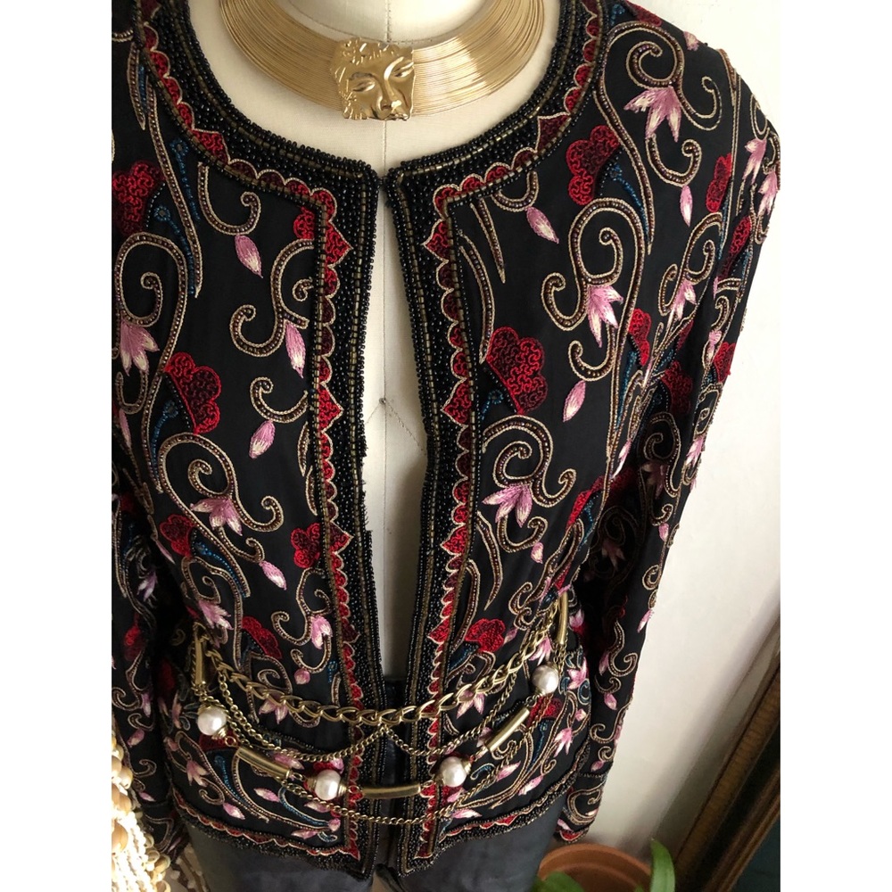 Vintage Papell Boutique Embellished beaded jacket - Picture 5 of 12